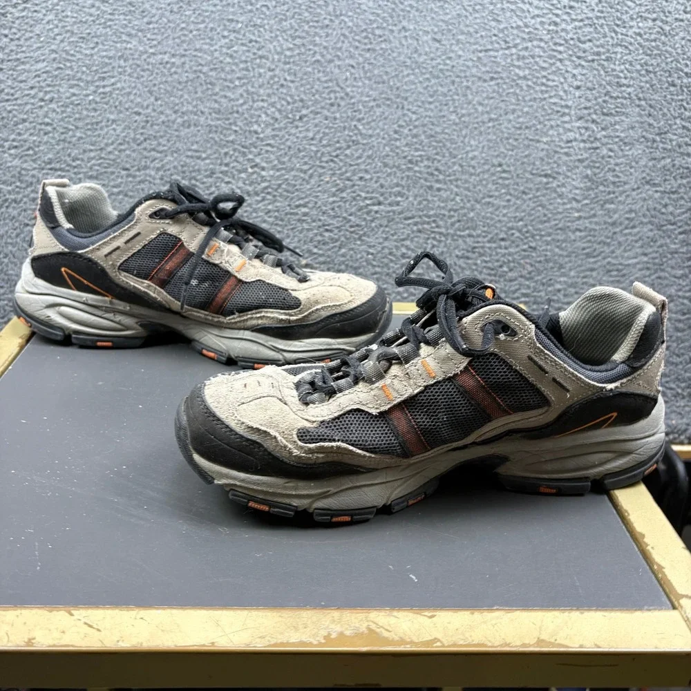 Skechers‎ Sport 51241 Mens Size 10 Taupe Black Orange Trail Hiking Sneakers